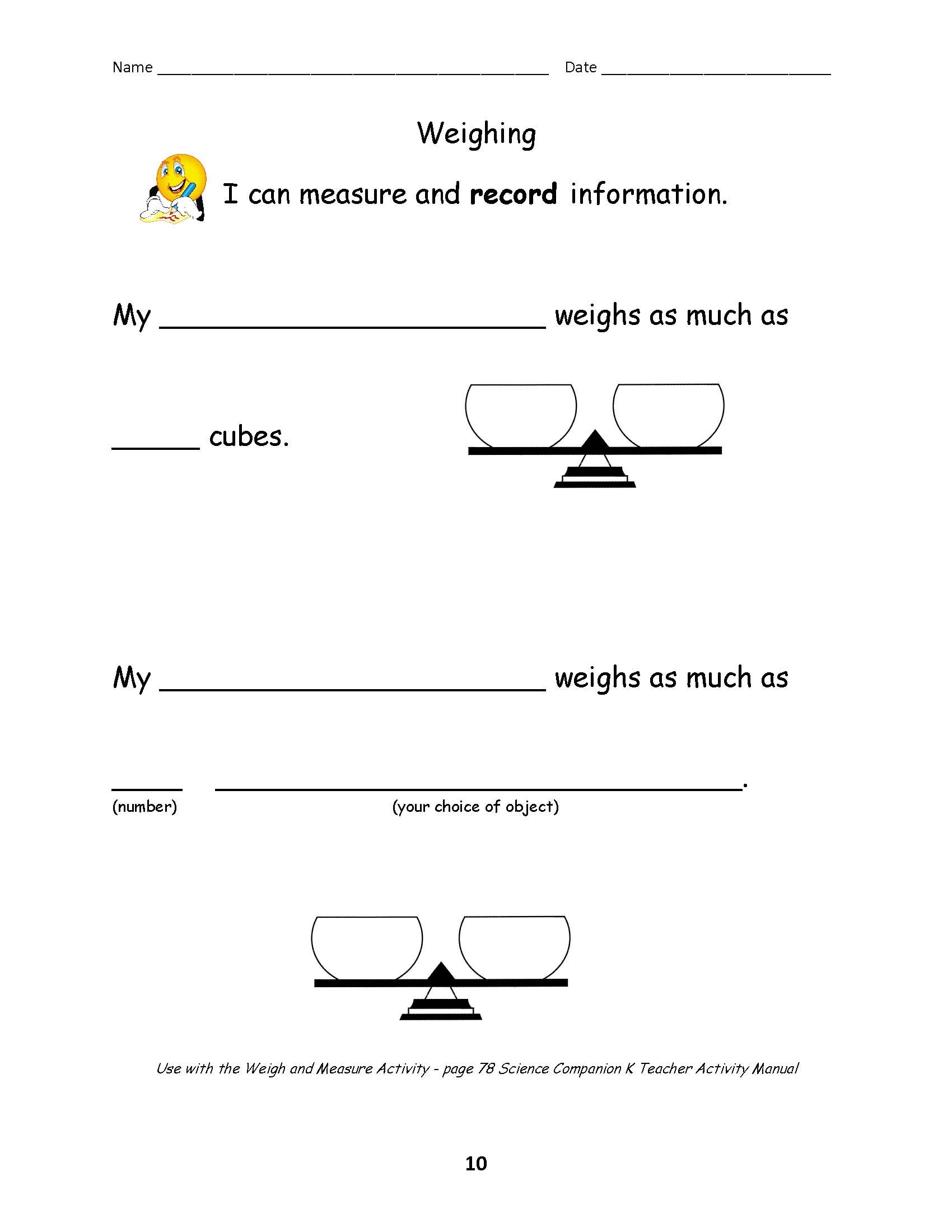 Observation Chart Template For Science